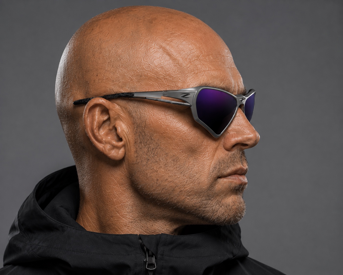 FREAKSHOW Alien Eyes optical prototype shown in a landscape side-profile view